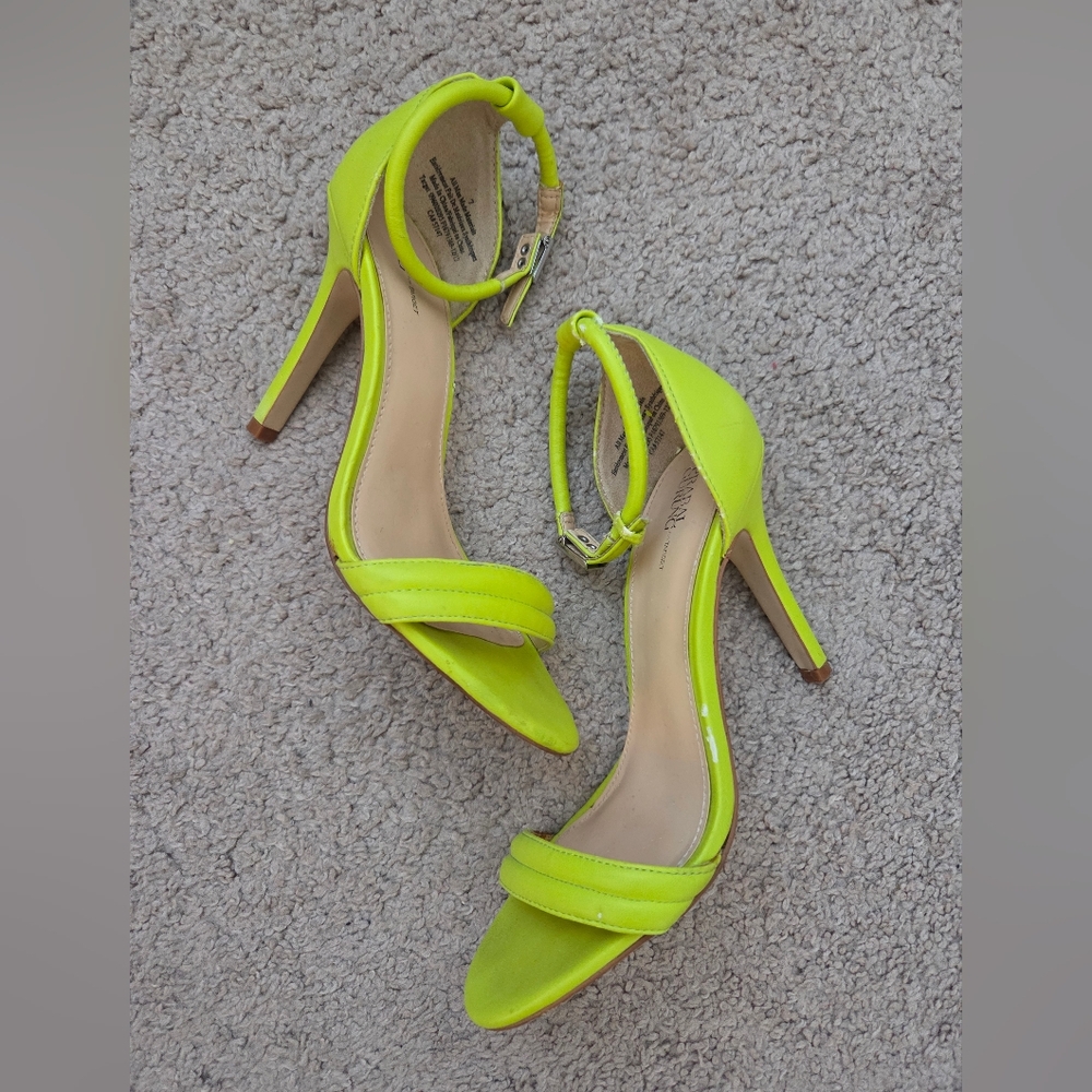 Lime green high heels